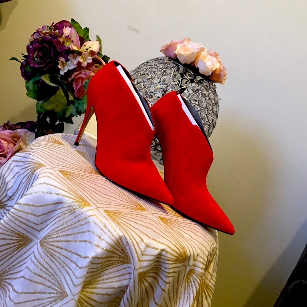 Guess Red Heeled Boots